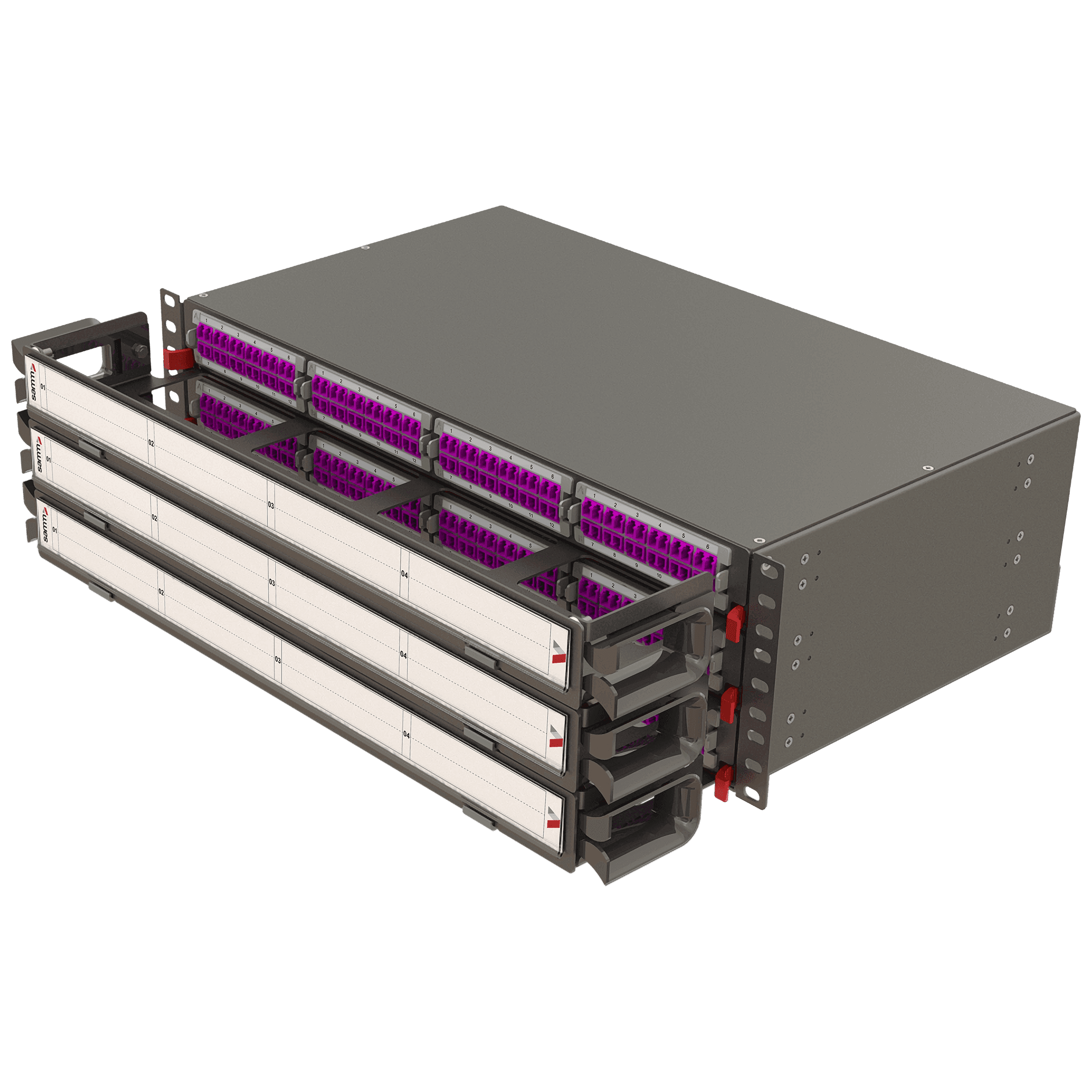 Modular High Density Panel with Organizer | 3U 12 Slots, vista 2