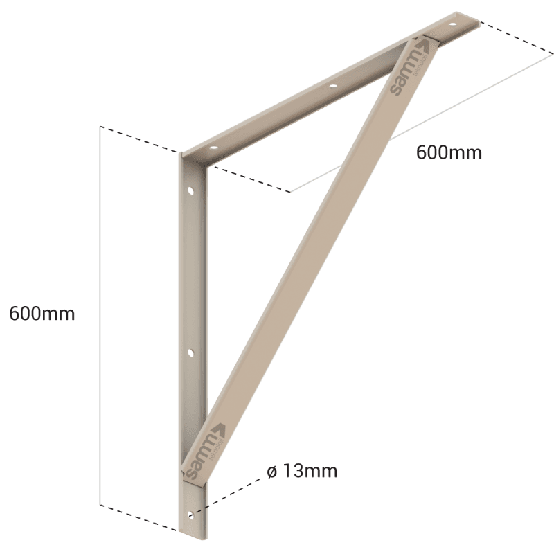 Cable Pathways | Wall Mounting Triangle Bracket 510, vista 3
