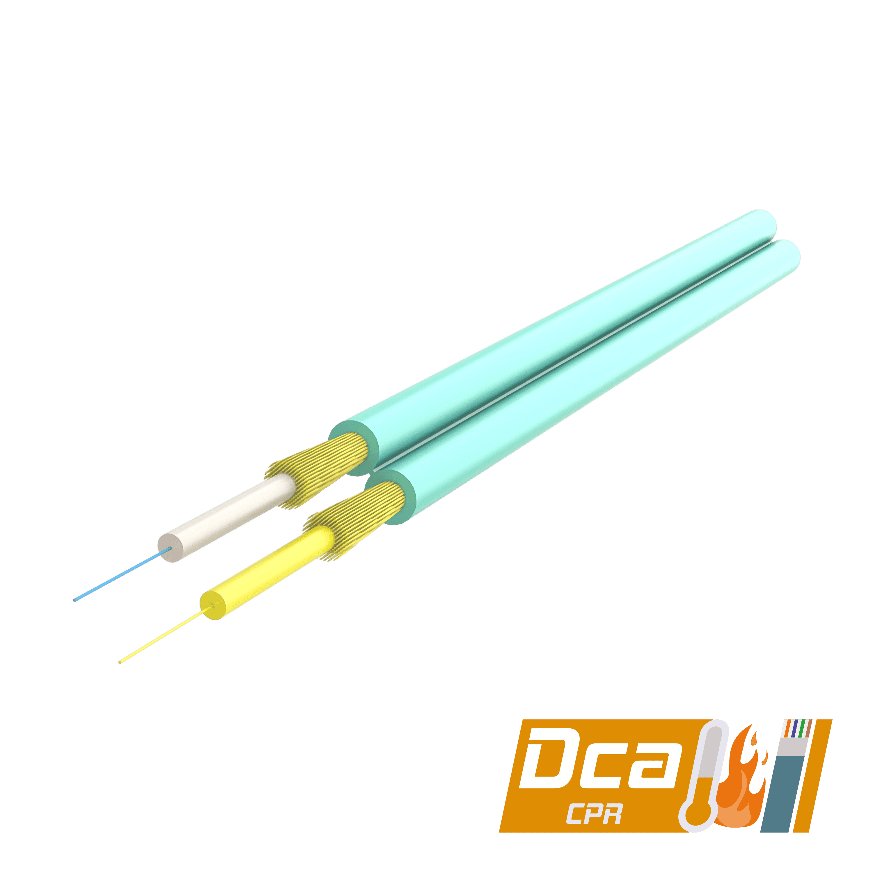 Duplex Fig-8 Fiber Optic Cable 2.0x4.1mm | I-VT9(ZN-AY)H 2x1 | CPR: Dca | 1000 meters, vista 3