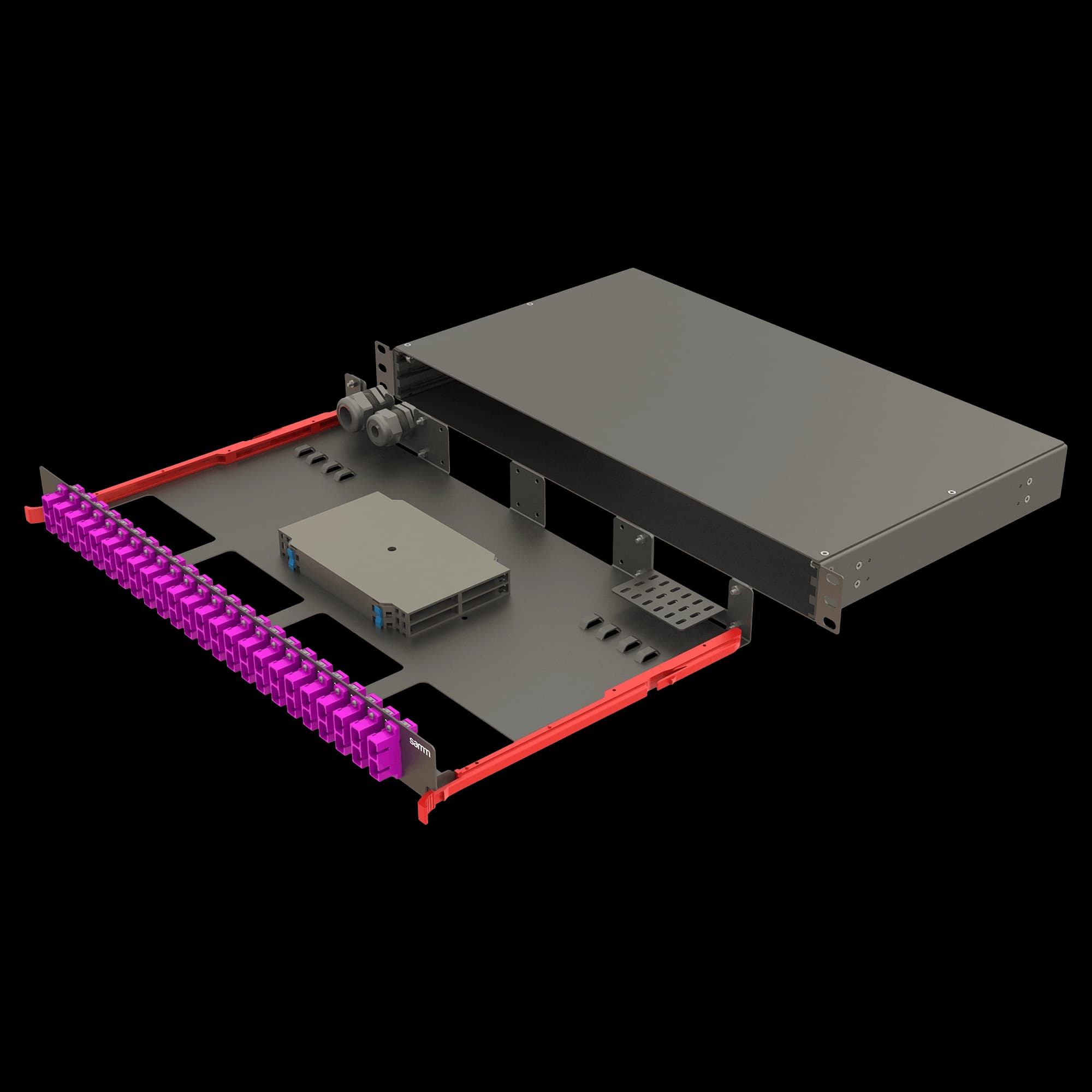 Bright Series | Rail Sliding | 24 SC Duplex | FP08 | 48 Fiber, vista 5