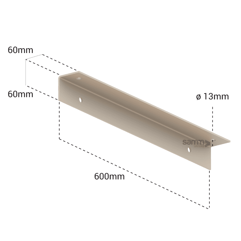 Cable Pathways | Wall Mounting "L" Bracket 510, vista 3
