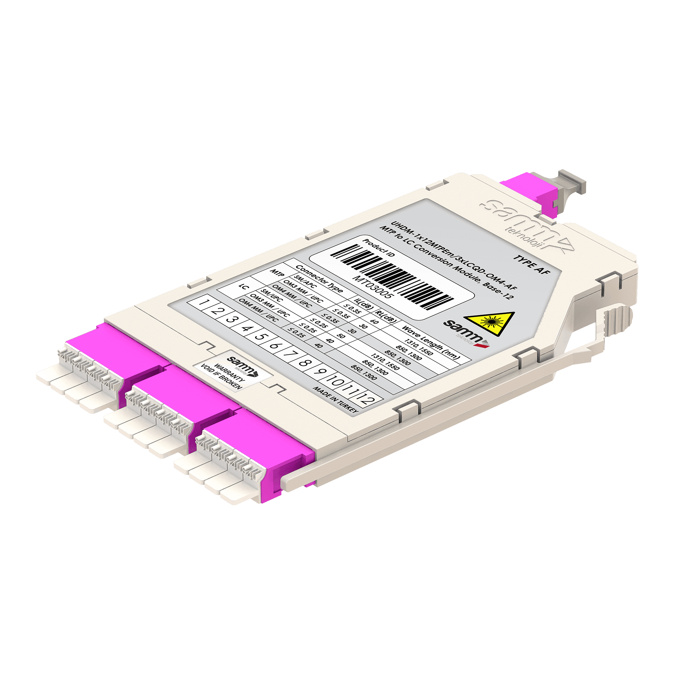 G-Connect | UHD MTP-LC Conversion Module | OM4 | Base-12, vista 2