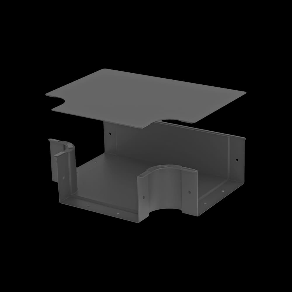 Raceways | Horizontal "T" Connection 200mm | W/ Cover, vista 4