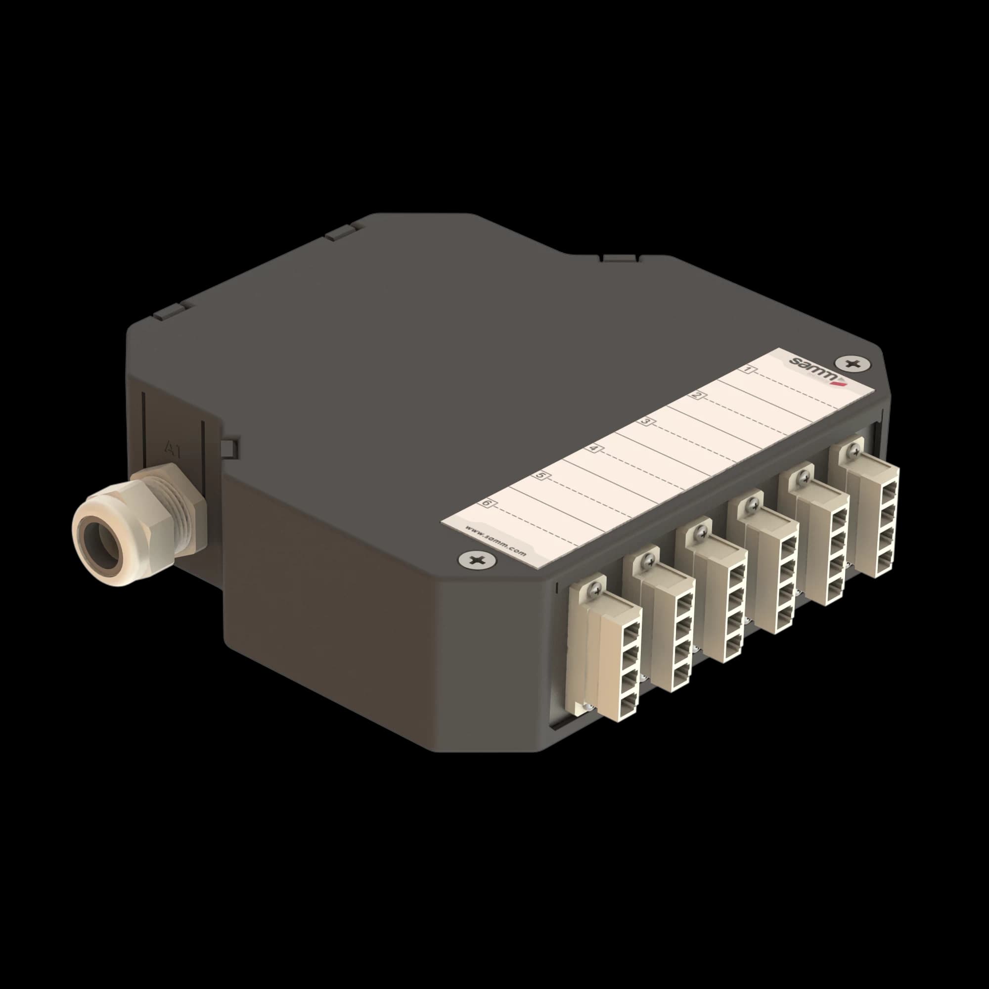 DIN Rail Termination Box | 6 LC Quad | DP7, vista 4