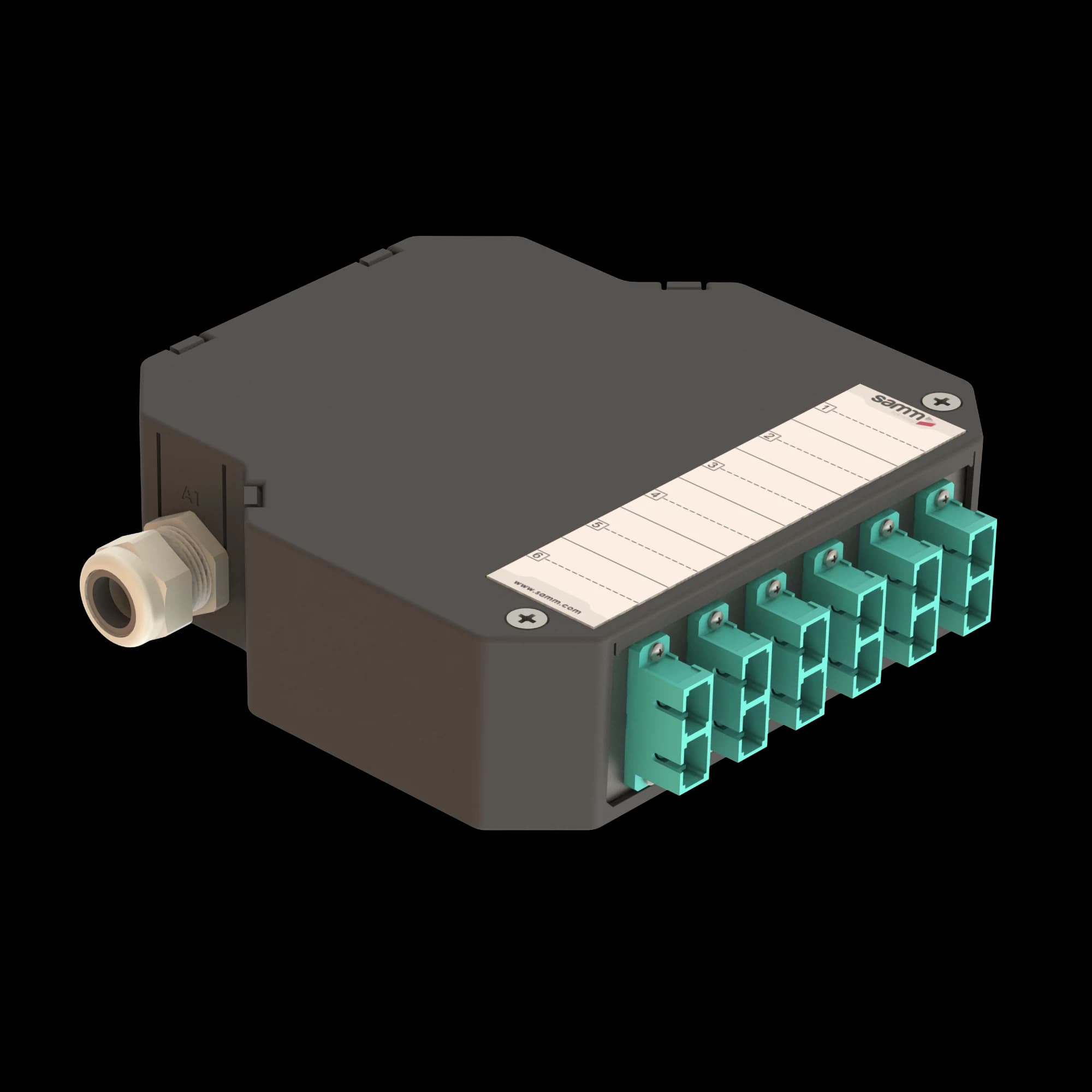DIN Rail Termination Box | 6 SC Duplex | DP7, vista 5