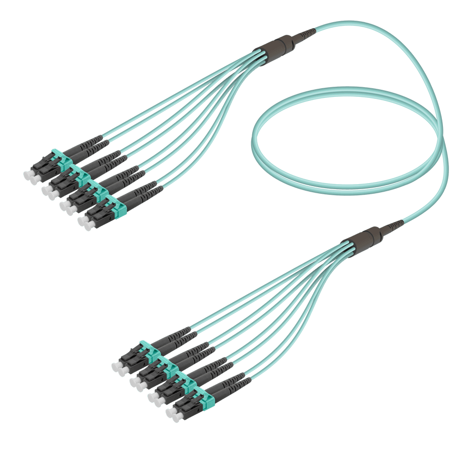 LC/UPC-LC/UPC | 8 Fibers Fanout | Multi Mode G651.OM3 | 3.0/1.8mm