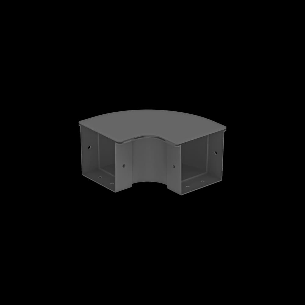 Raceways | Horizontal Elbow | W/ Cover 100mm, vista 2