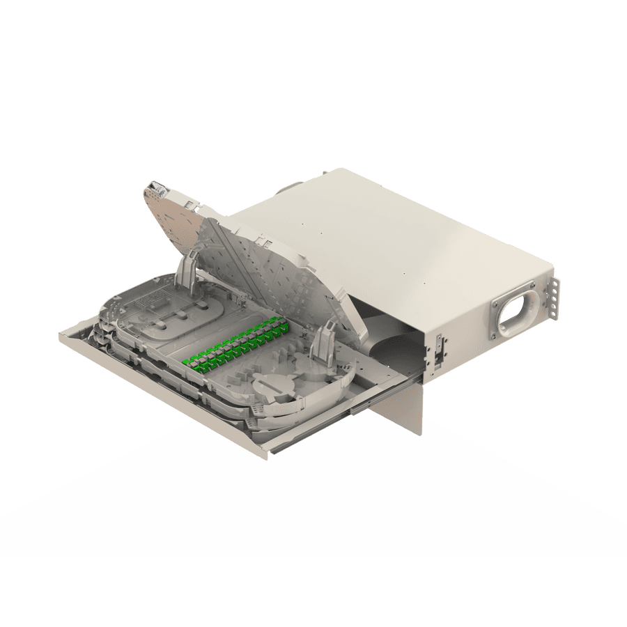 Splice to Patch Fiber Management Shelves | 19" 2U, vista 2