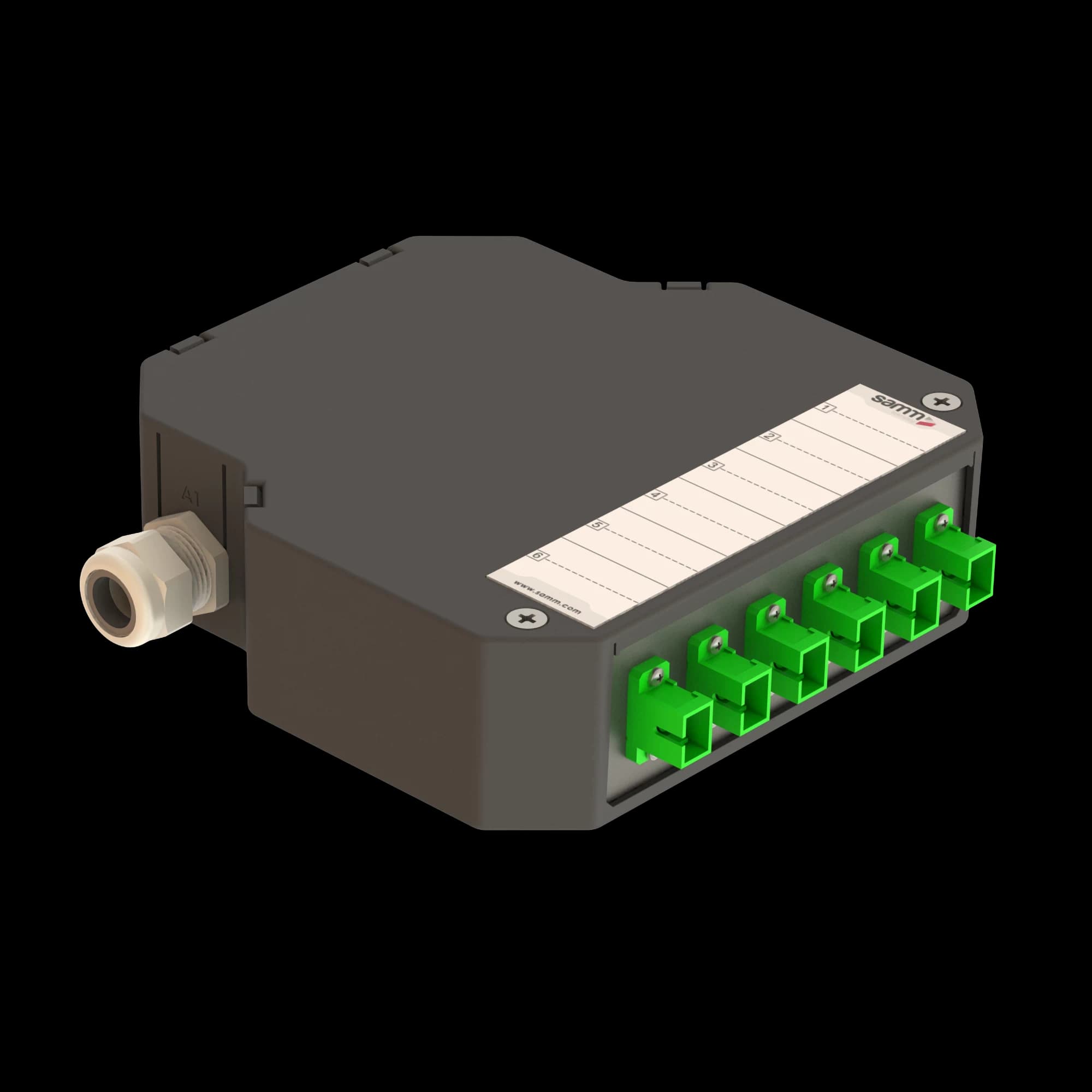 DIN Rail Termination Box | 6 SC Simplex | DP8, vista 3