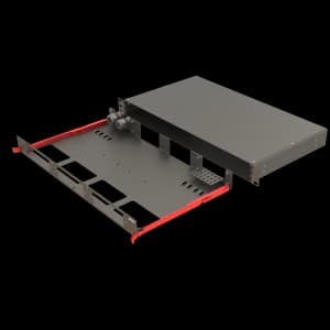 Bright Series | Rail Sliding | 3 Modular Slots | Empty Patch Panel, vista 2