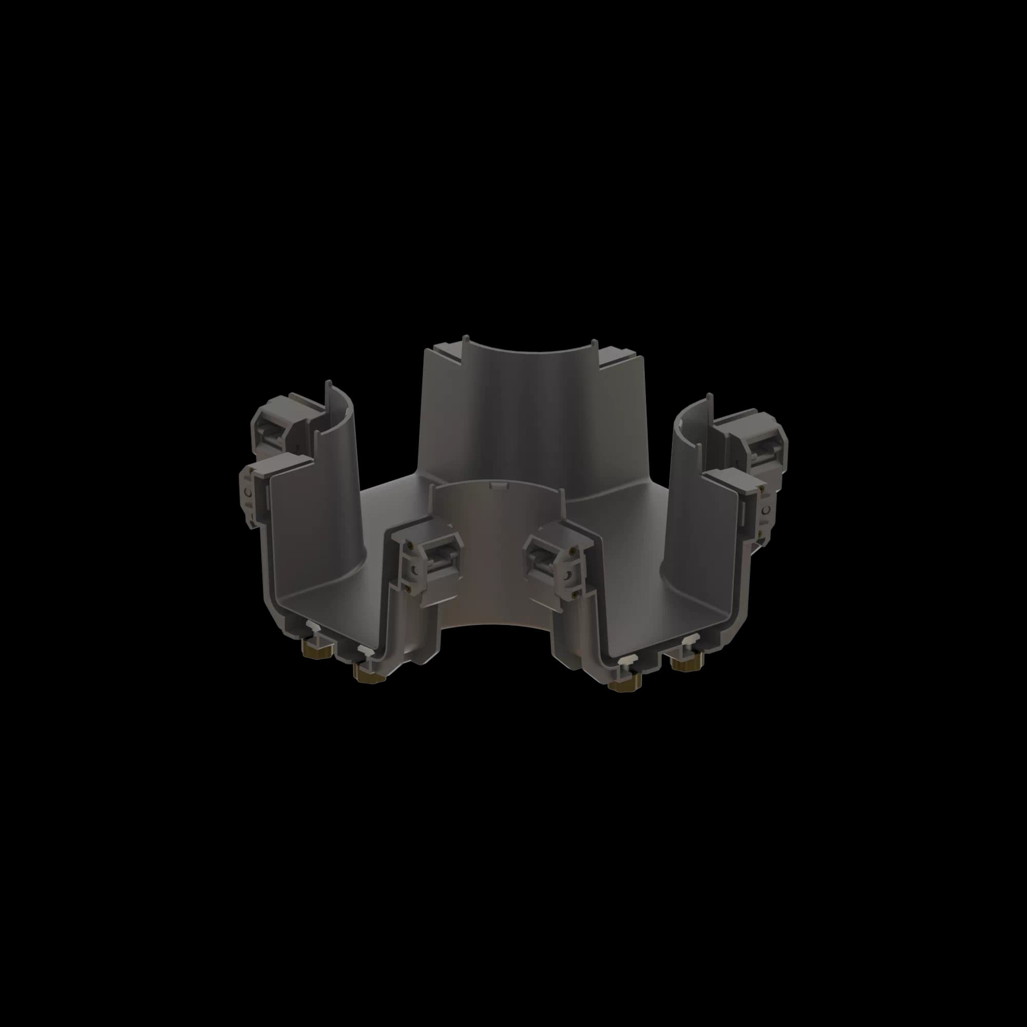 FDS_100mm 4-Way Cross Connection Body, vista 2