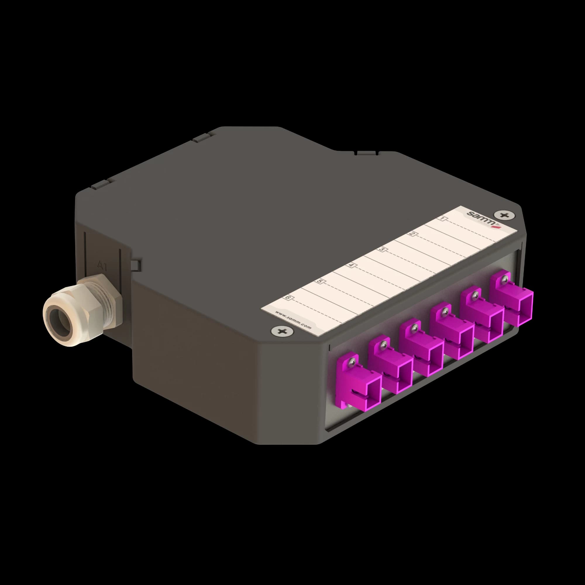 DIN Rail Termination Box | 6 SC Simplex | DP8, vista 6
