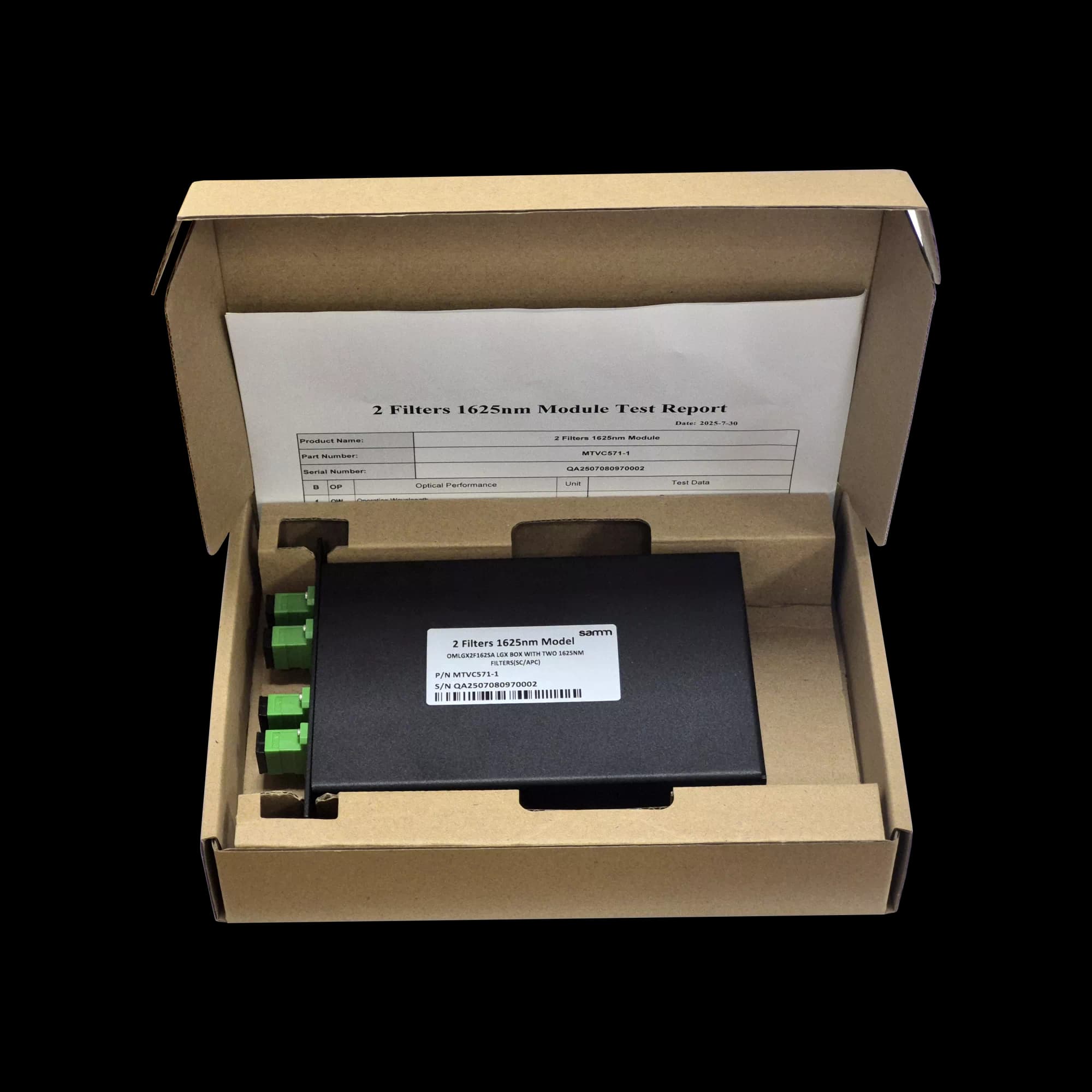 LGX Box with Two 1625 nm Filters (SC/APC) OMLGX2F162SA, vista 4