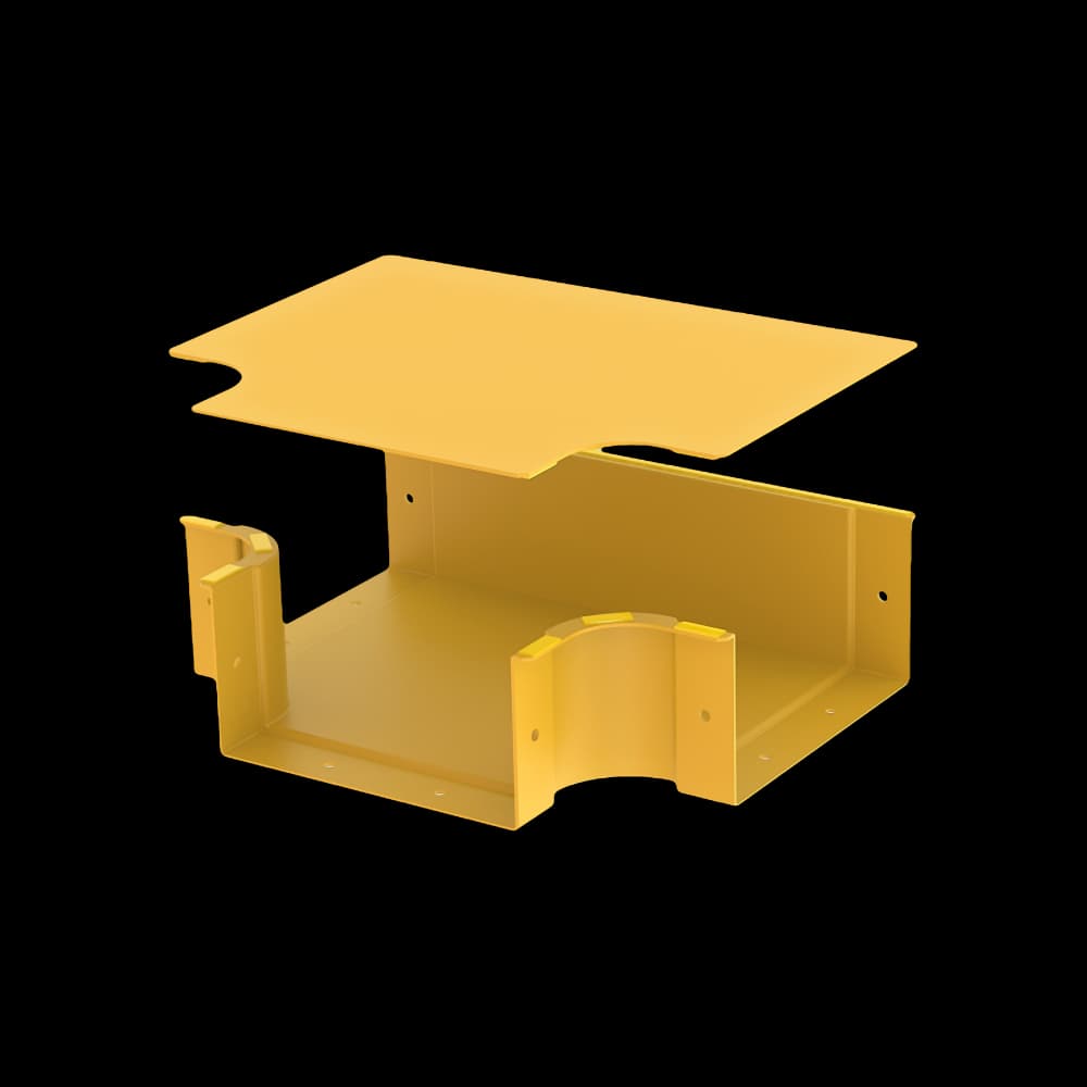Raceways | Horizontal "T" Connection 200mm | W/ Cover, vista 3