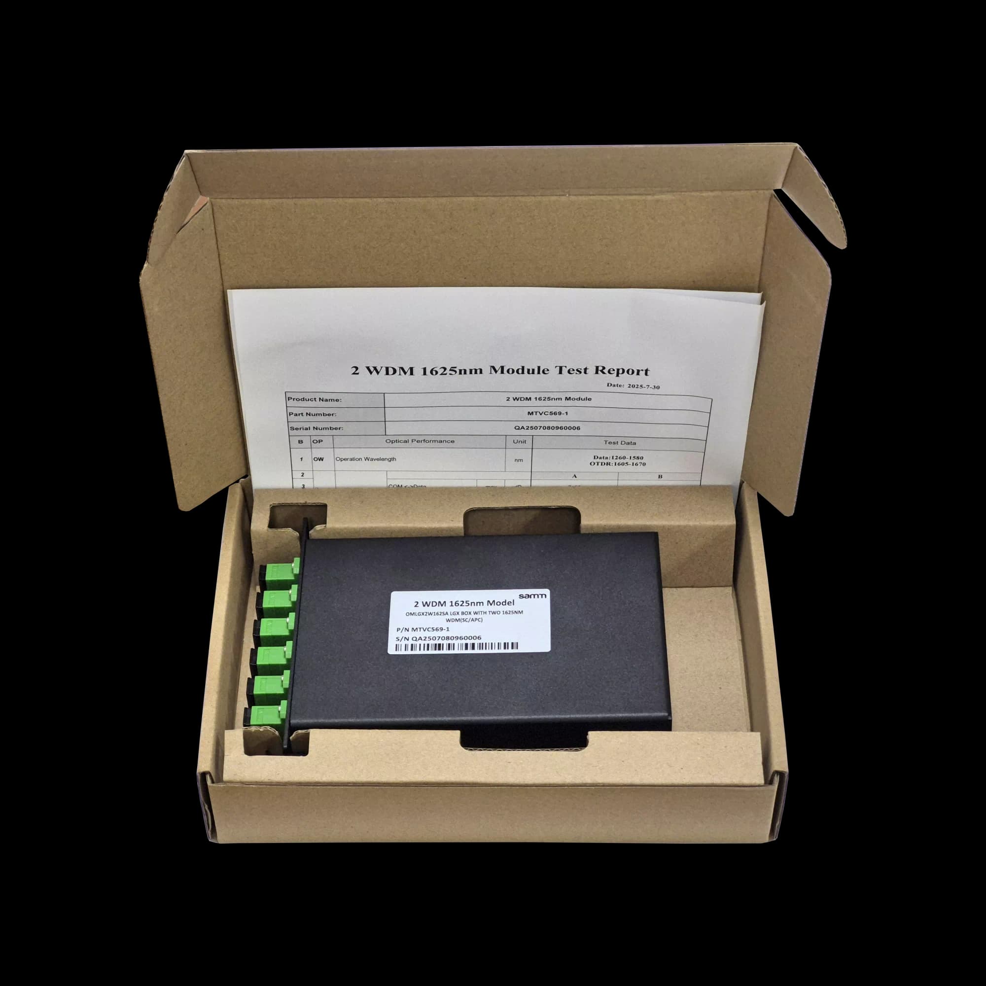LGX Box with Two 1625 nm WDM Modules (SC/APC) OMLGX2W162SA, vista 4