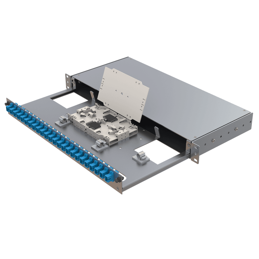 Aluminium 1U Patch Panel | 24 SC Simplex