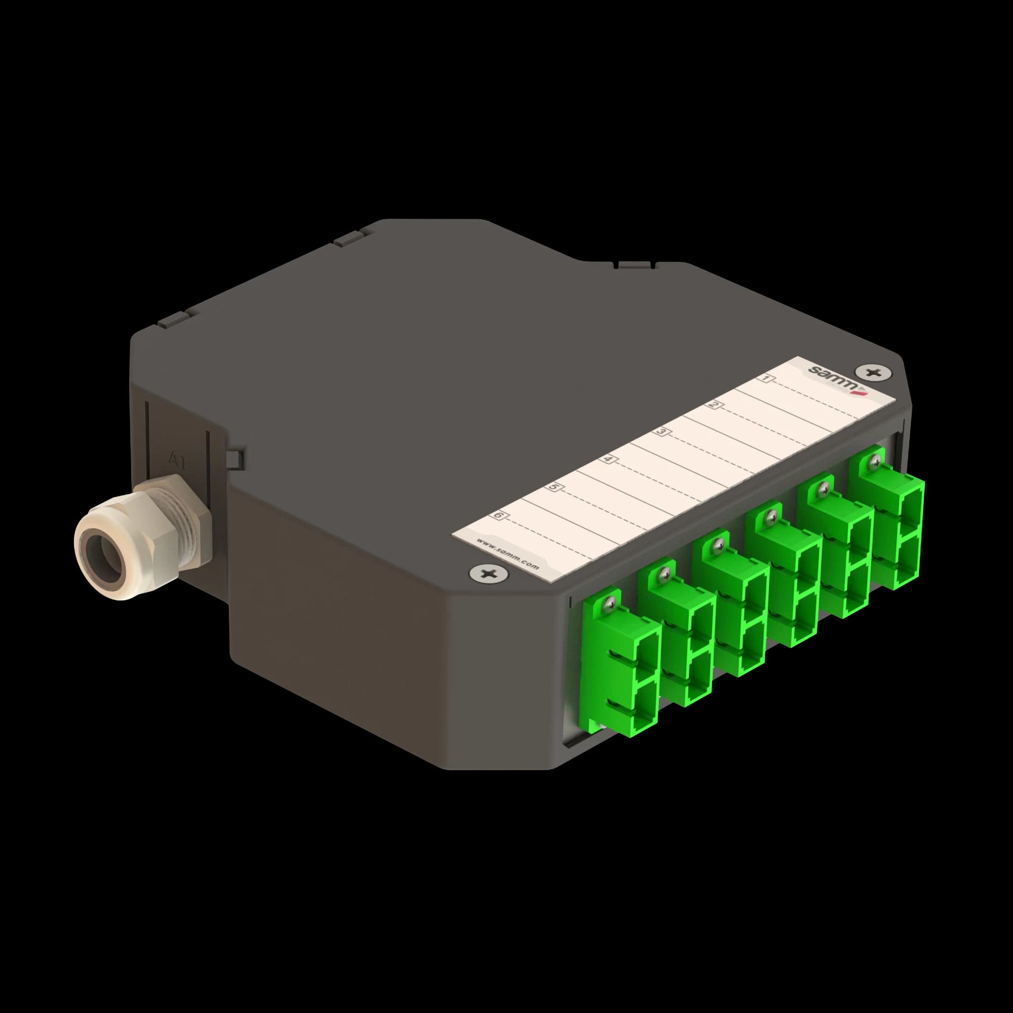 DIN Rail Termination Box | 6 SC Duplex | DP7, vista 3