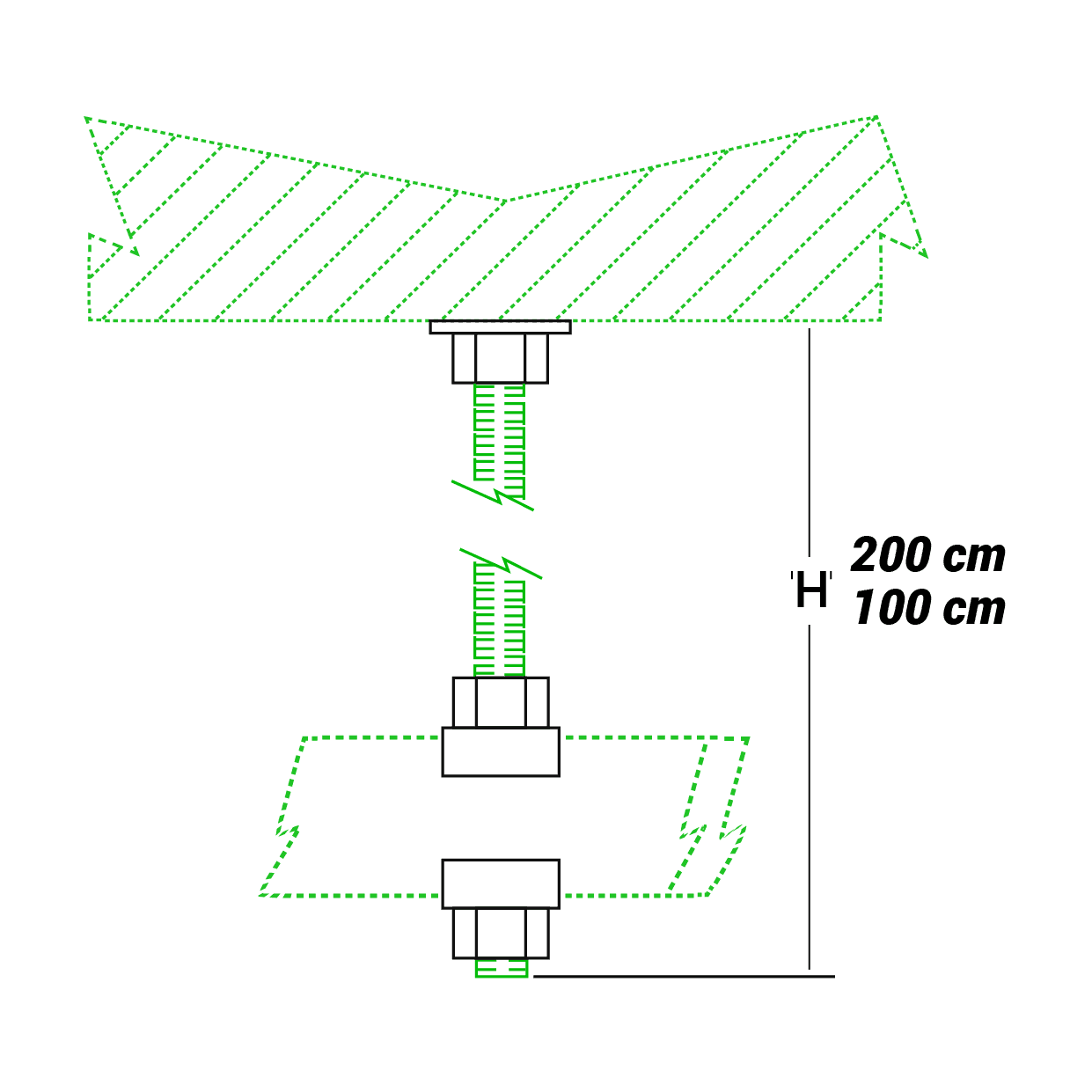 Cable Pathways | Ceiling Ladder Hanging Threaded Rod Set, vista 5