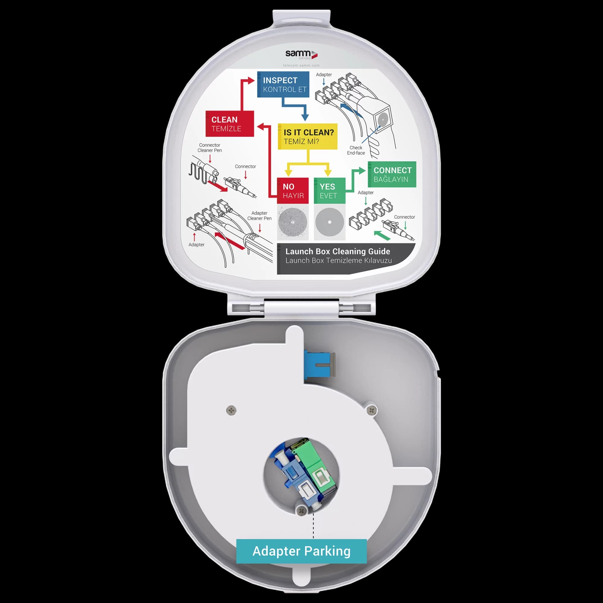 Adapter Type Fiber Optic OTDR Launch Box | Single Mode G657.A2 | SC UPC/SC UPC | 1000 meters, vista 7