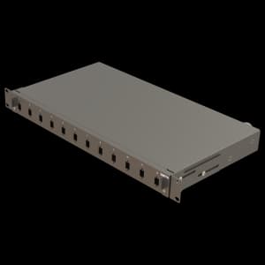 Bright Series | Mechanical Sliding | 12 Holes | FP01 | Empty Patch Panel, vista 3