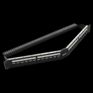 Empty Modular Angled Patch Panel | 1U CAT-6A | 24 Ports, vista 7
