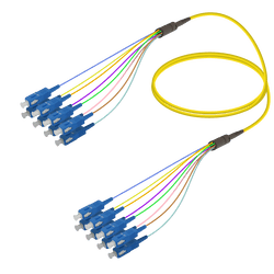 SC/UPC-SC/UPC | 8 Fibers Fanout | Single Mode G657.A2 | 3.0/0.9mm, vista 2
