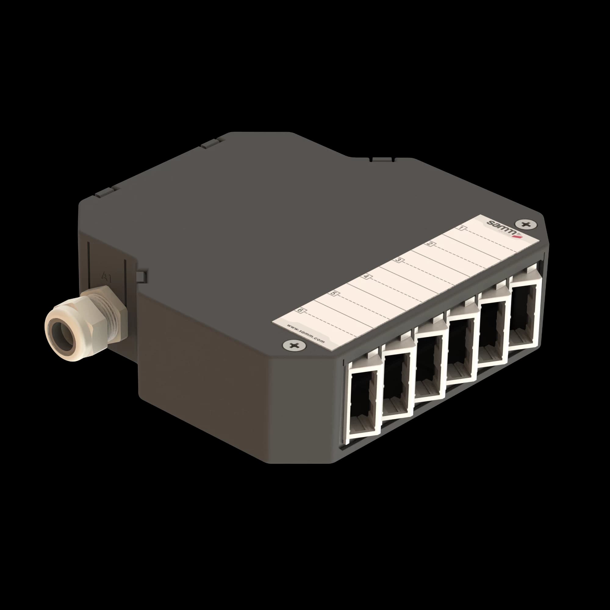 DIN Rail Termination Box | Angled | DP1 Empty (LC/QD SC/DX)