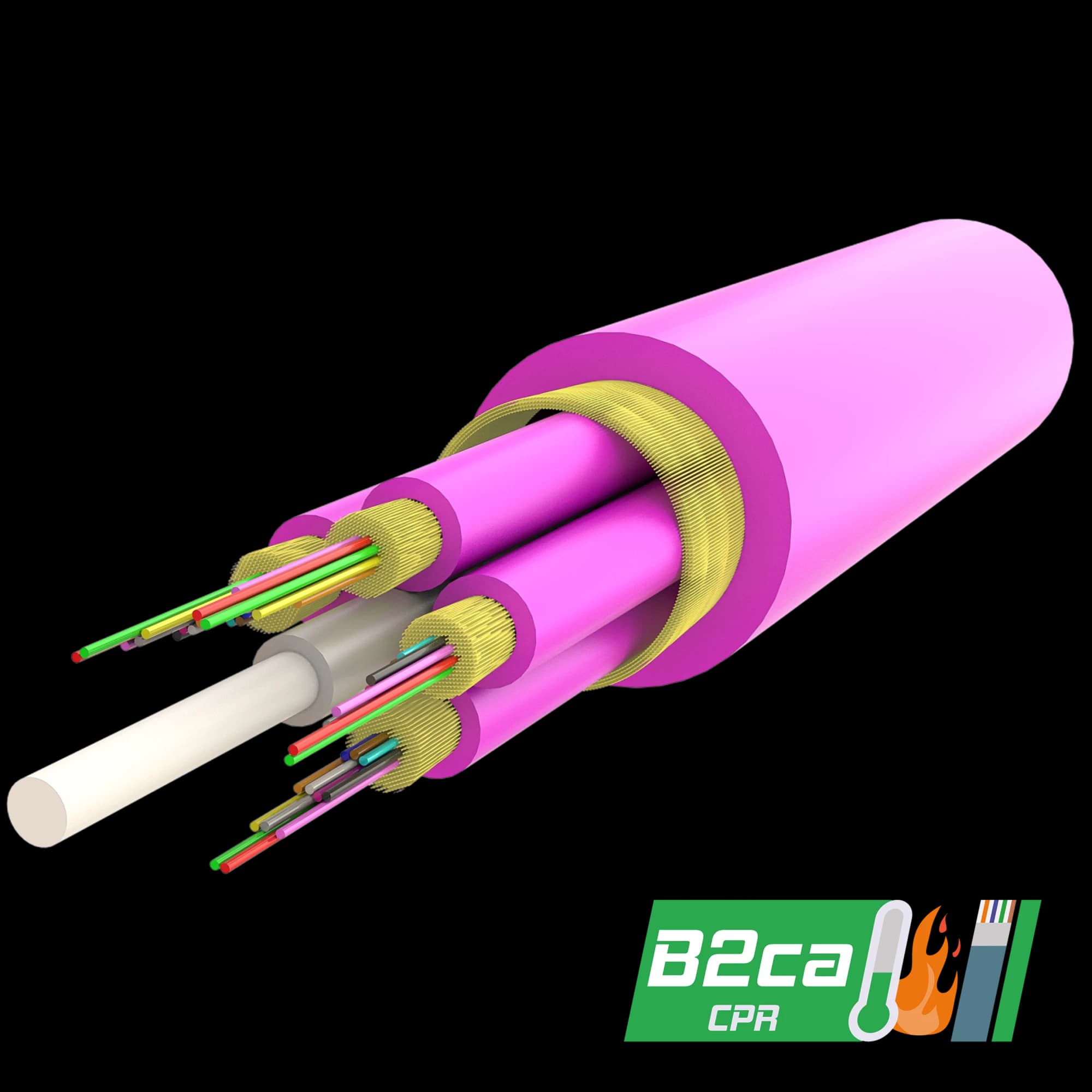 Multi-Fiber Universal Breakout Cable | UT-B3Q(ZN-AY)H | Cpr: B2ca | up to 288 Fiber, vista 4