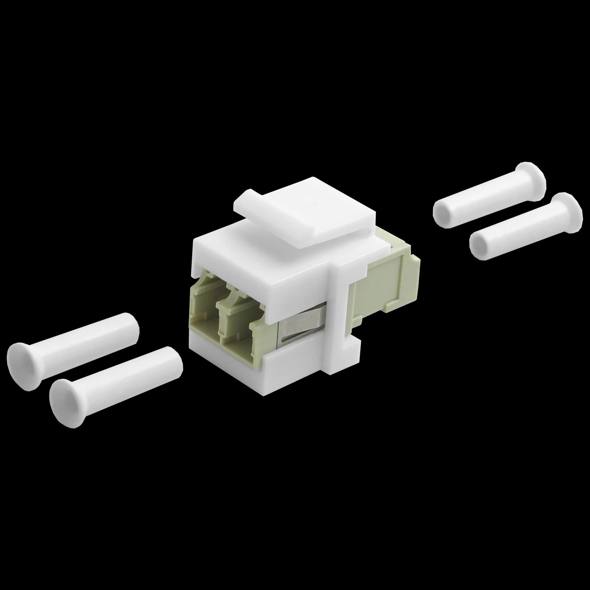 LC Duplex Keystone Coupler | w/ Clip Fiber Optic, vista 9