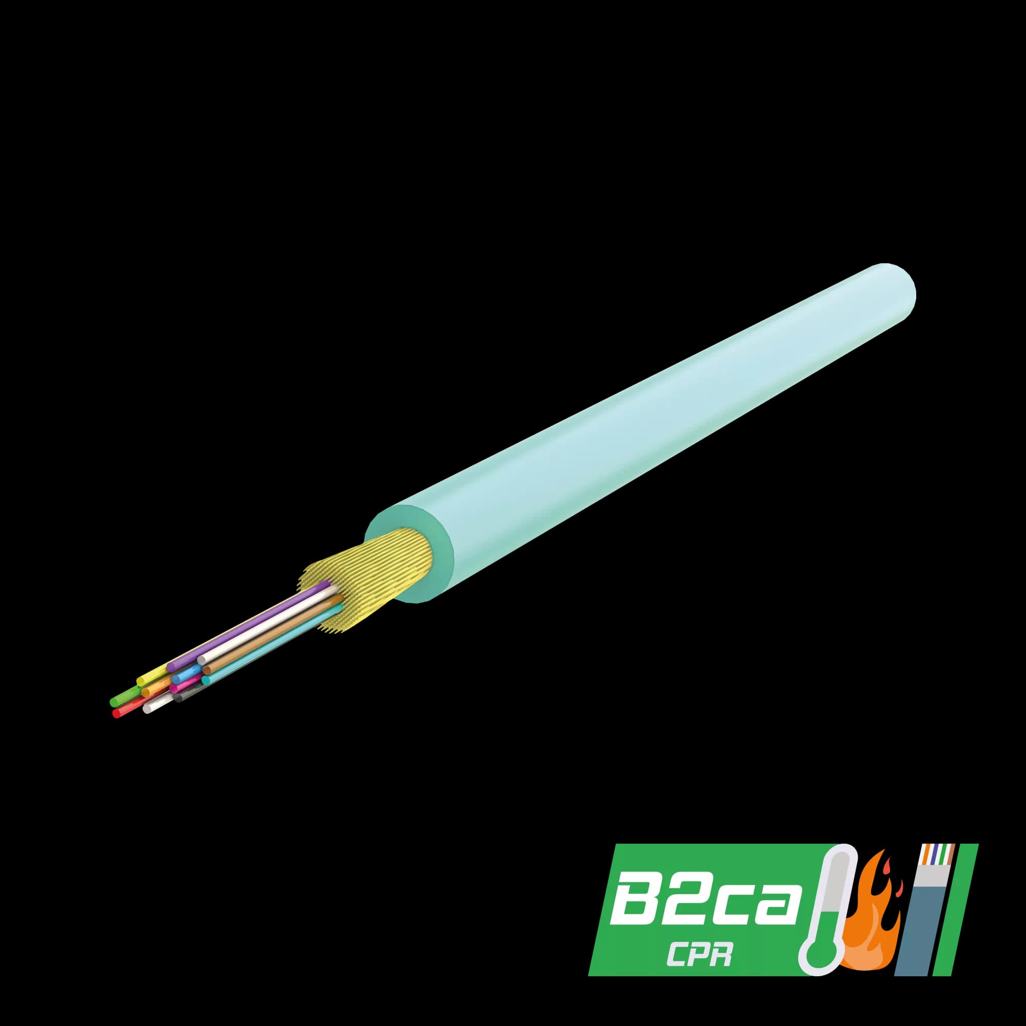 Multi-Fiber Distribution Cable 3.0mm | I-B3 1x12 | CPR: B2ca | 1000 meters, vista 3