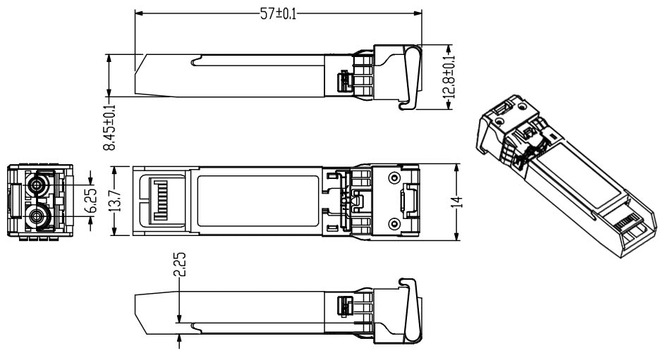 10G CWDM SFP+/XFP, vista 9