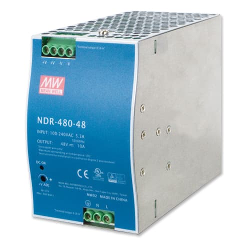 Mean Well | PWR-480-48 – 480W 48V DC Single Output Industrial DIN-rail Power Supply