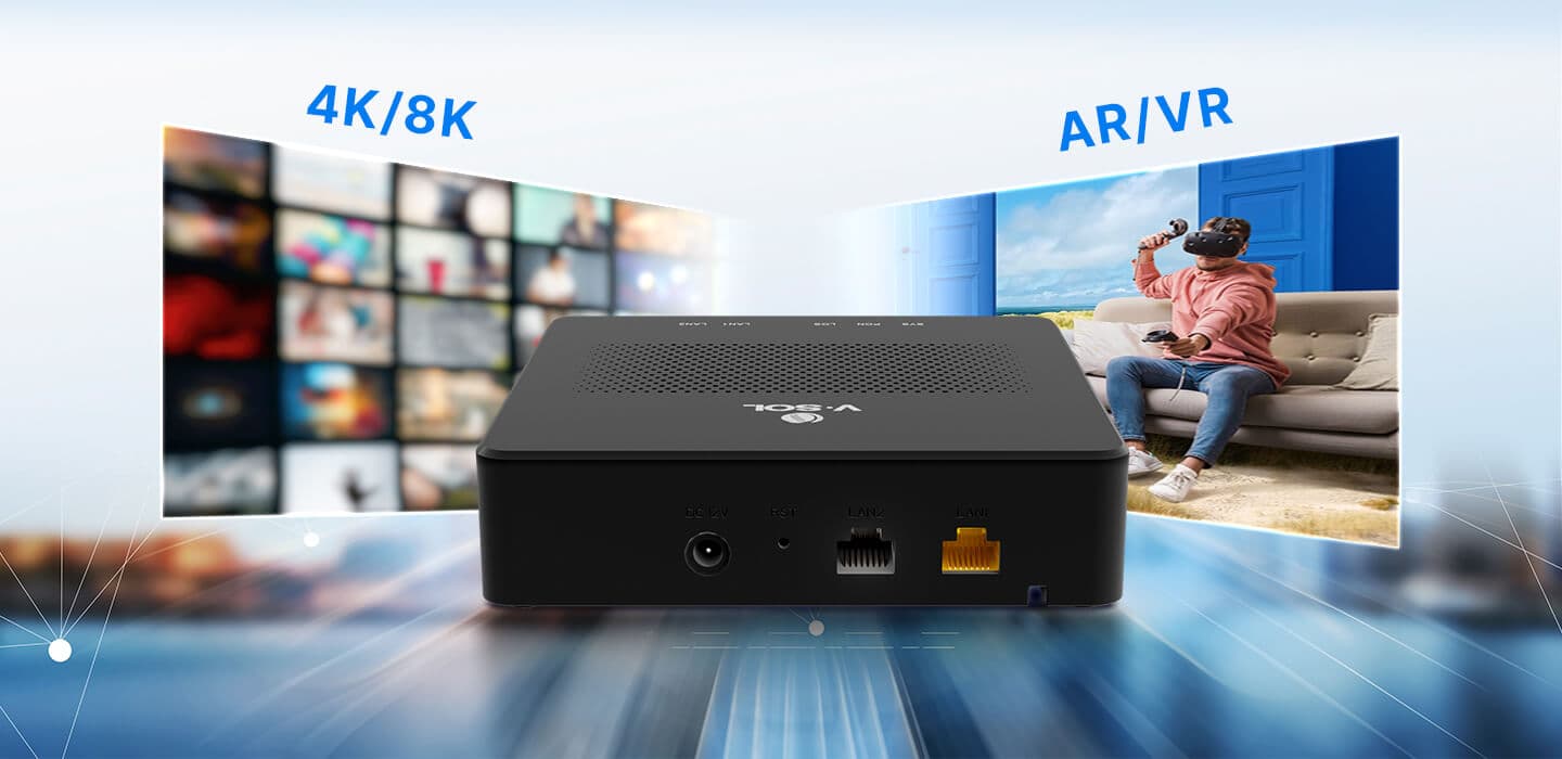 V2902A — 10G PON+1GE+1*10GE SFU ONU, vista 10