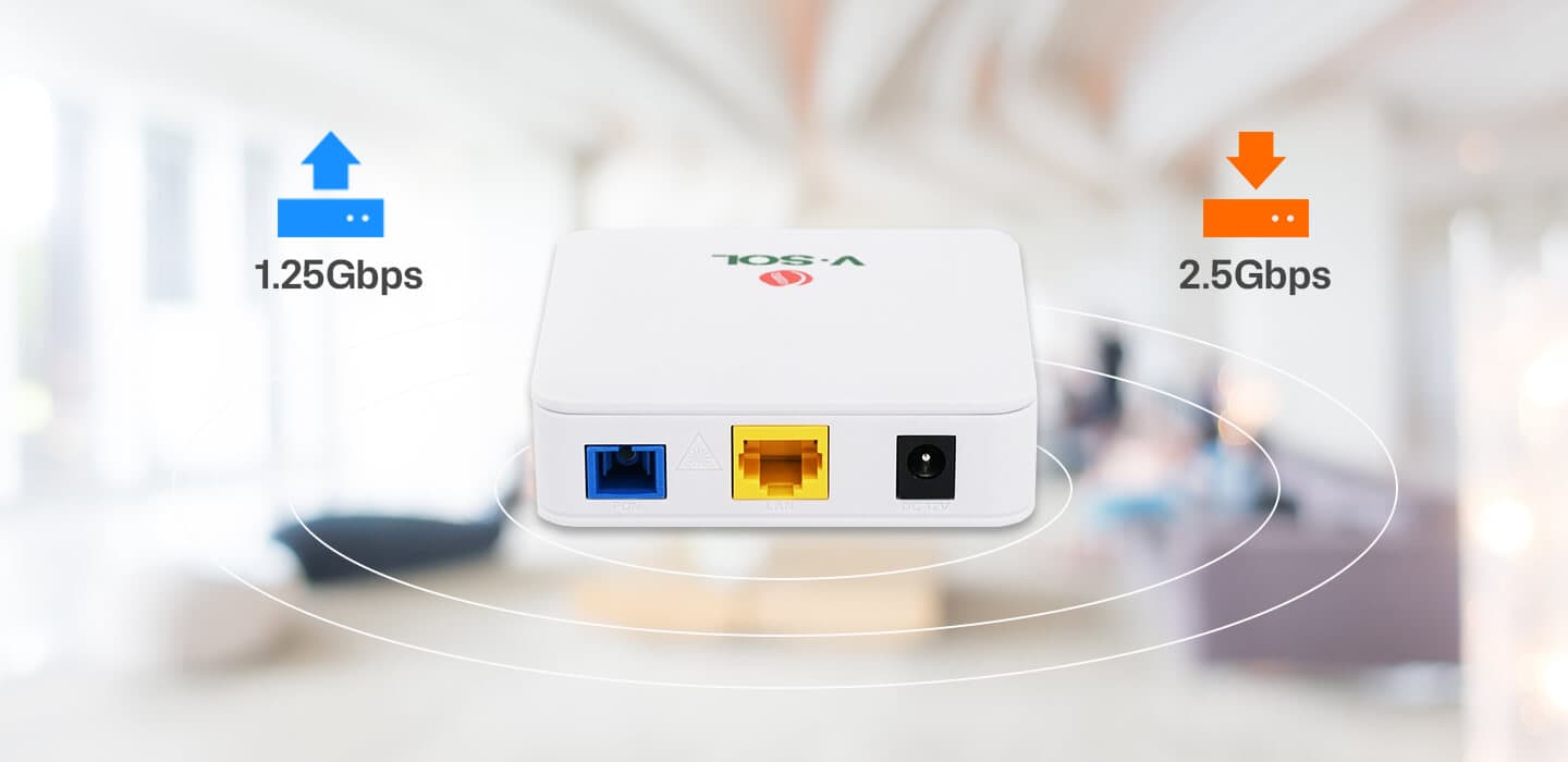 V2801RD — 1GE Secure ONU, vista 3