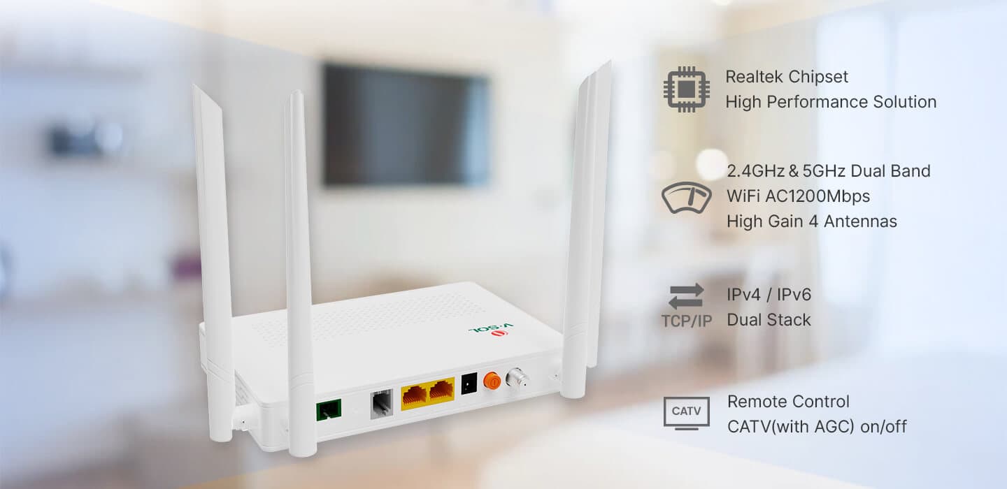 HG323ACT — 2GE+1POTS+Wi-Fi 5+CATV HGU, vista 7
