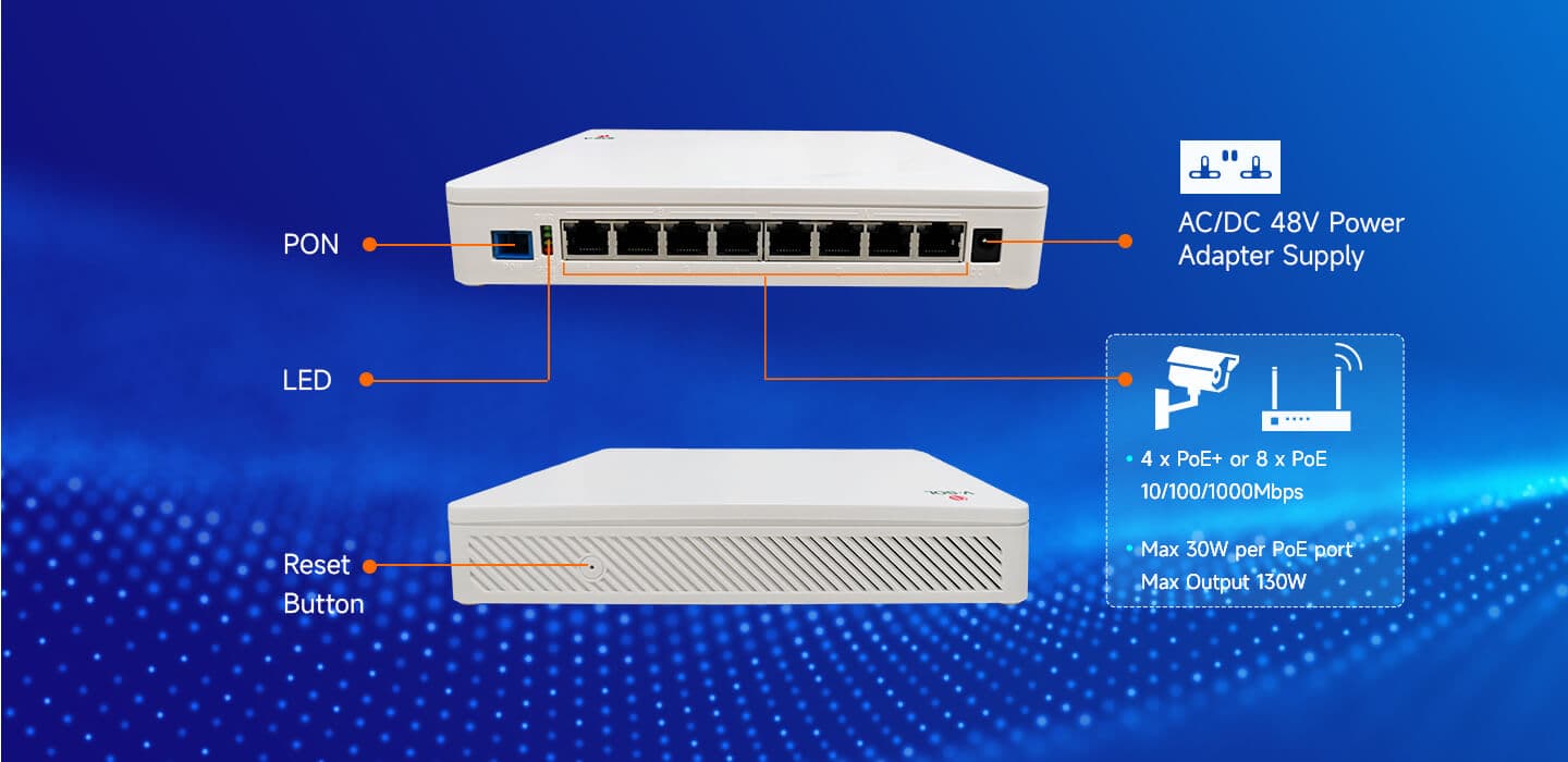 Serie ICT3310D — 4/8GE+Wi-Fi 5 ICT, vista 11