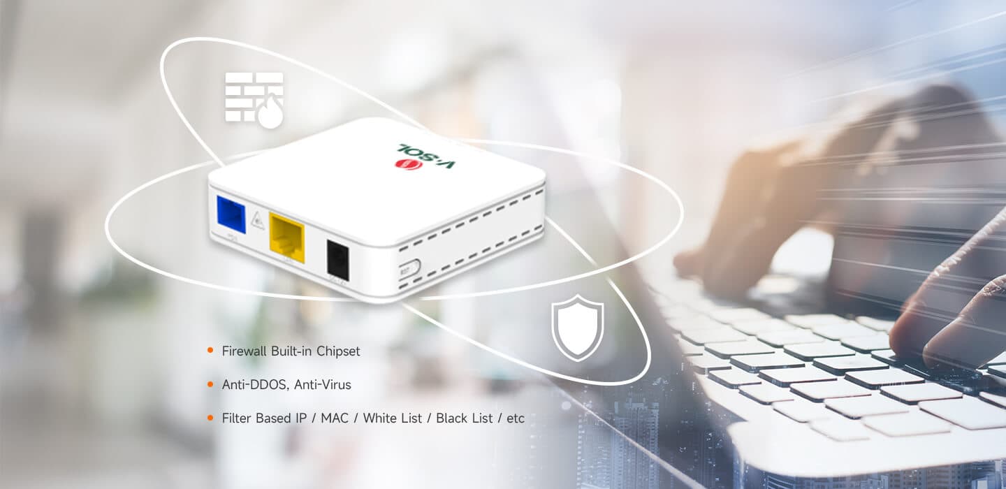 V2801RD — 1GE Secure ONU, vista 5