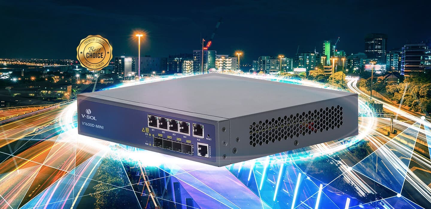 V1600D-MINI — MINI EPON OLT, vista 8