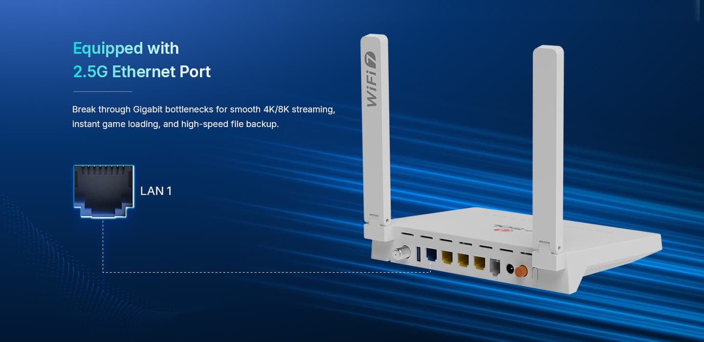 HG325BE36(T)-H — 1XPON+4LAN+CATV+1POTS+1USB+Wi-Fi 7 HGU ONT, vista 9