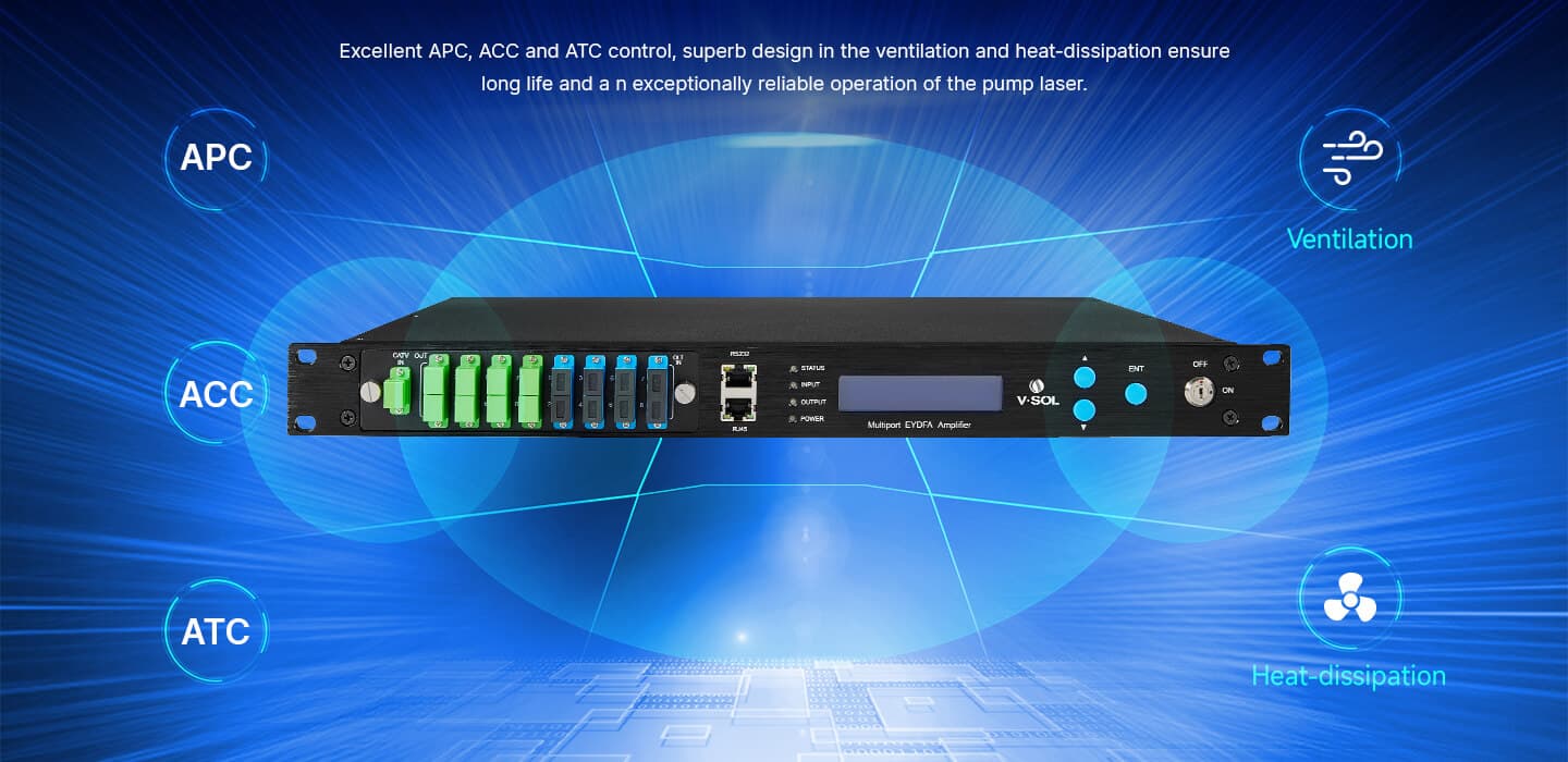 V8816W-8P — 8 Port 1550nm PON EYDFA, vista 5