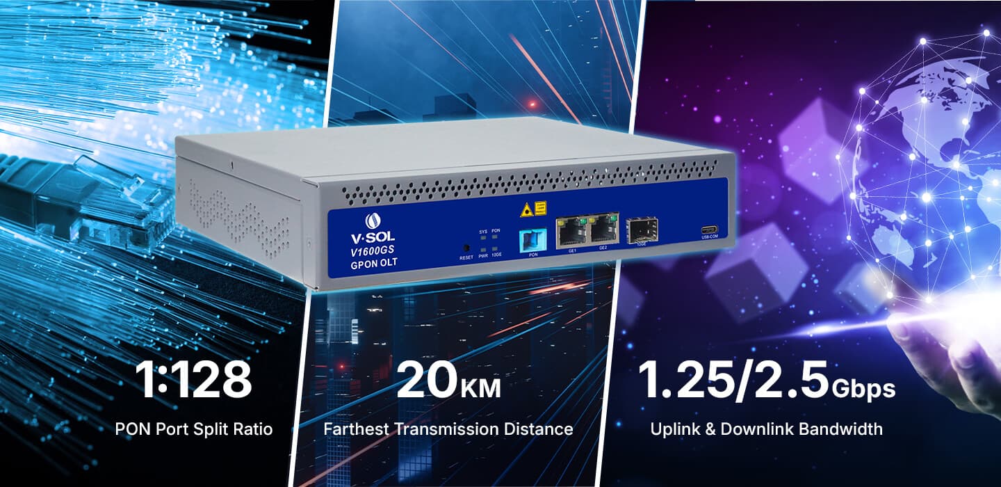 V1600GS-F/V1600GS-ZF — Single PON GPON OLT, vista 8