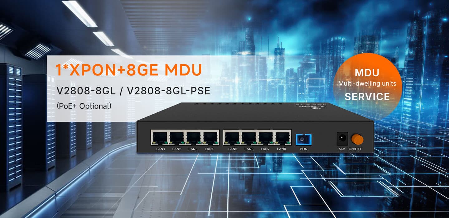 V2808-8GL(-PSE) — 1XPON+8GE(PoE+) MDU, vista 7