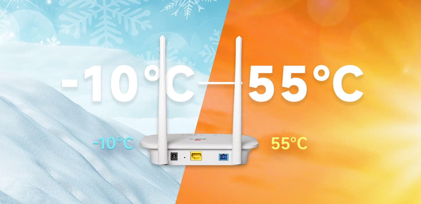 V2801RGW — 1GE+Wi-Fi 4 ONU, vista 9