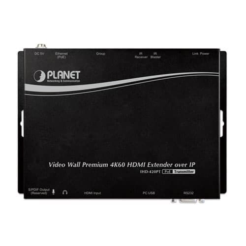 IHD-420PT/IHD-420PR — Video Wall 4K/60 HDMI & USB over IP Transmitter/Receiver with PoE, vista 8