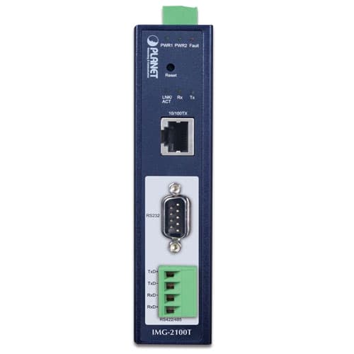 IMG-2100T — Industrial 1-port RS232/422/485 Modbus Gateway, vista 2