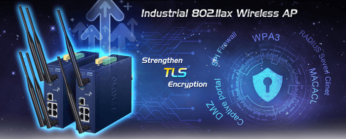 IAP-2400AX — Industrial 5GHz 802.11ax 2400Mbps Wireless Access Point with 5 10/100/1000T LAN Ports, vista 12