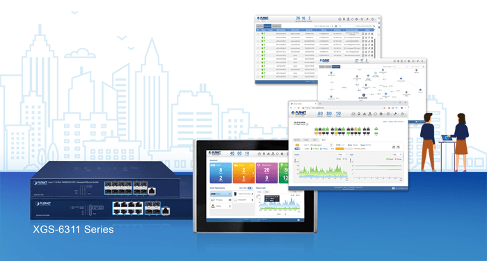 GS-6311-24T4X — L3 24-Port 10/100/1000T + 4-Port 10G SFP+ Managed Ethernet Switch, vista 5