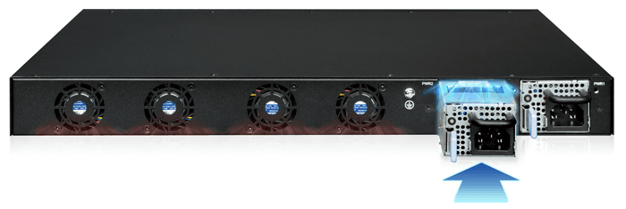 XGPL-16000 — 16-Port XGS-PON OLT with 8-Port 10G SFP+ + 2-Port 100G QSFP28, vista 8