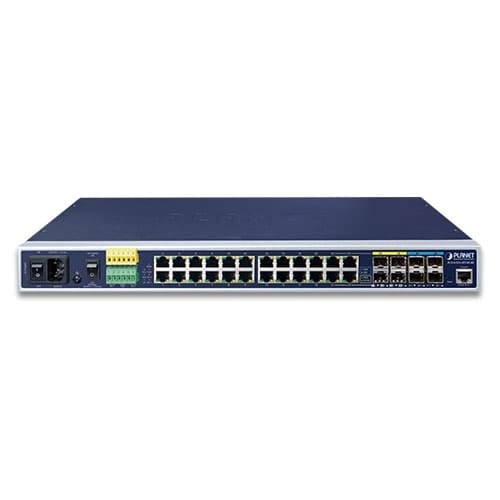 IGS-6325-20T4C4X — Industrial L3 20-Port 10/100/1000T + 4-Port Gigabit TP/SFP + 4-Port 10G SFP+ Managed Ethernet Switch, vista 2