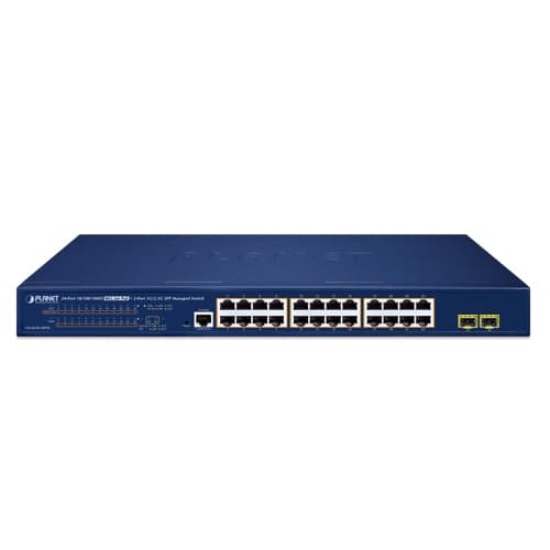GS-4210-24P2S — 24-Port 10/100/1000T 802.3at PoE + 2-Port 1G/2.5G SFP Managed Switch, vista 2